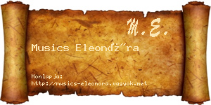Musics Eleonóra névjegykártya